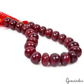 13-16mm Genuine Natural Red Ruby AAA Grade Cabochon Round Loose Beads Strand 10"