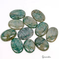 700 Ct/11Pcs Natural Untreated Green Emerald Oval Cab Loose Pendant Size Gems
