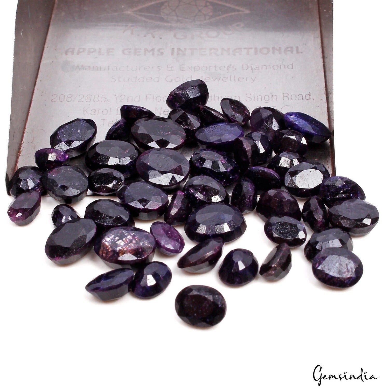 75.70 Cts/48 Pcs Natural Blue Sapphire Oval Faceted Cut Loose Gems For Jewelry