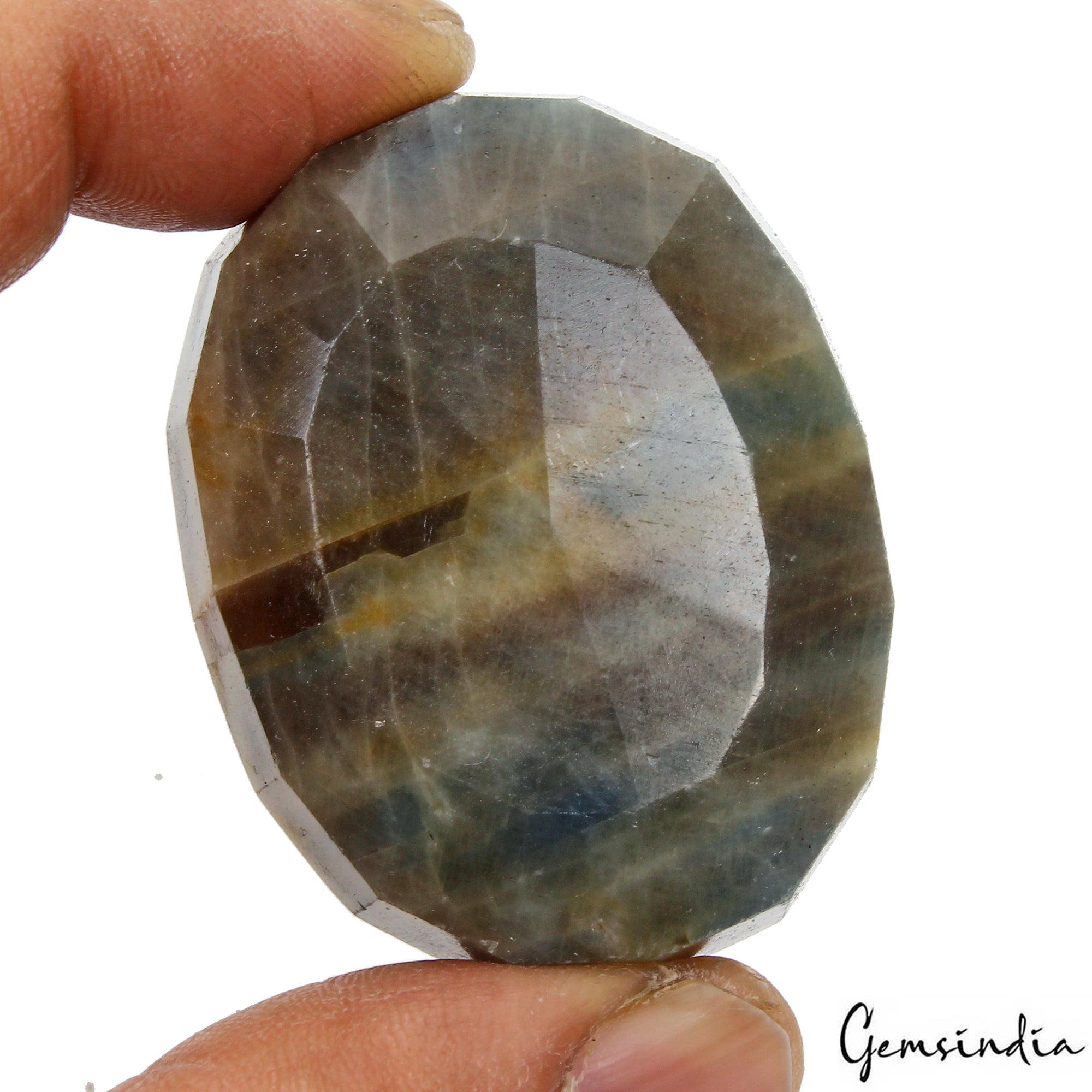 Blue Sapphire Loose Gemstone, Untreated — 48x37x19 mm, 400 Ct