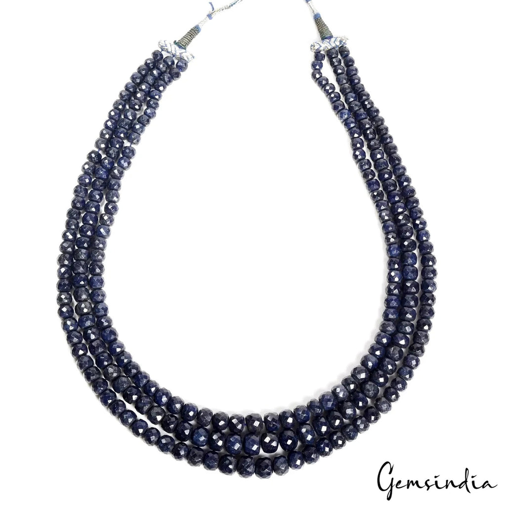 Blue Sapphire Necklace, Color Enhanced — 6mm to 11mm, 1400 Ct, Madagascar