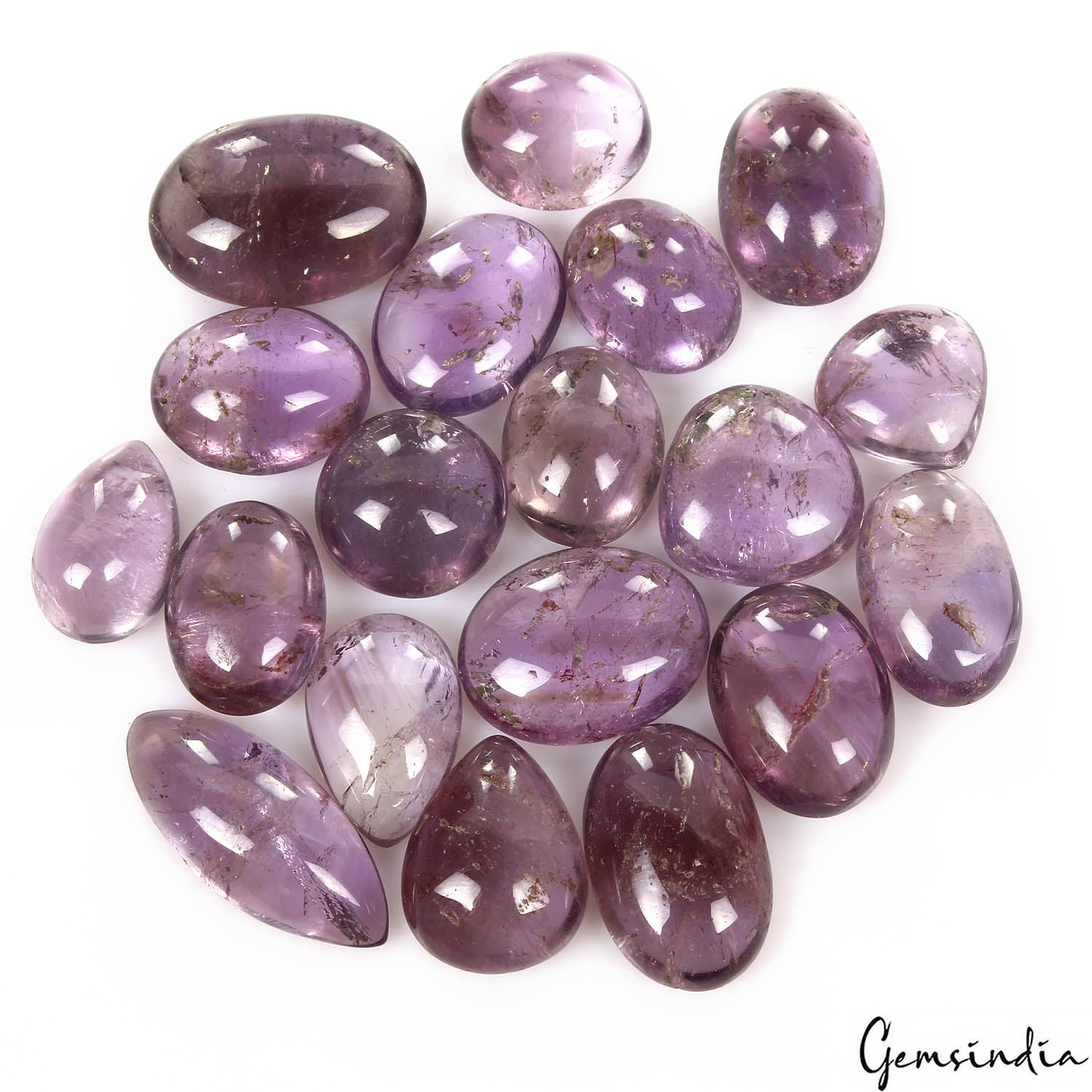 Amethyst Cabochon, Untreated, Purple — 16mm to 29mm, 330 Ct, Madagascar