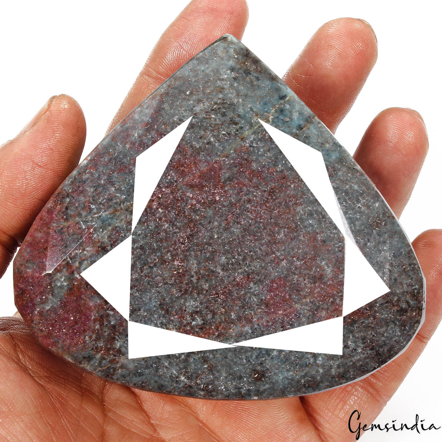 Museum Size 3260 Cts Natural Untreated Bi Color Ruby Kyanite Pear Huge Loose Gem