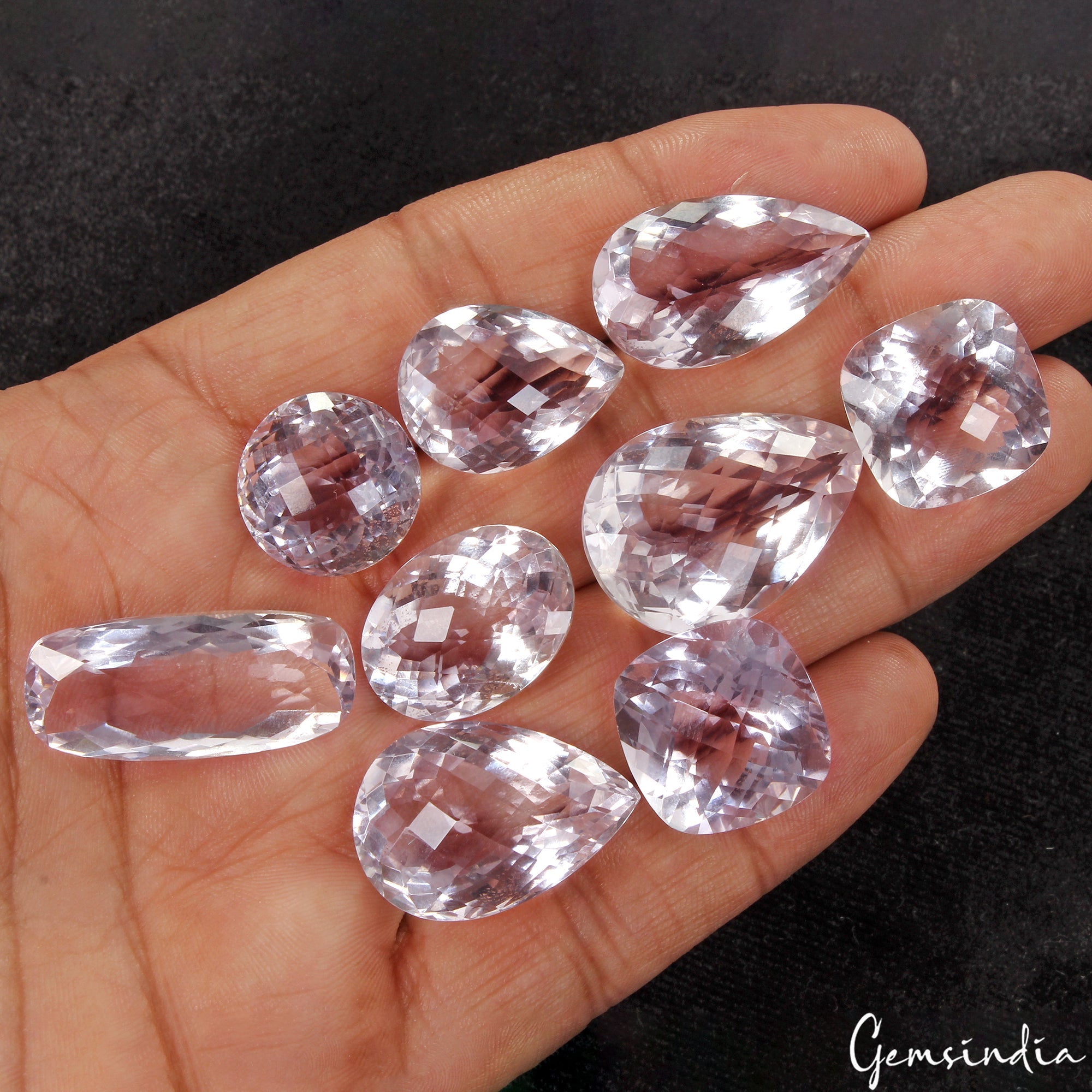 226.90Ct Natural Lavender Amethyst Mix Checker Cut AAA Grade Certified Gemstones