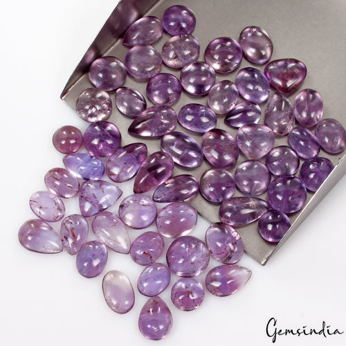 Amethyst Cabochon, Untreated, Purple — 10mm to 17mm, 300 Ct, Madagascar
