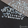Round Cut Natural Unheated Nice Blue Aquamarine 9.80 ct 2mm 156 pcs Lot Gemstone