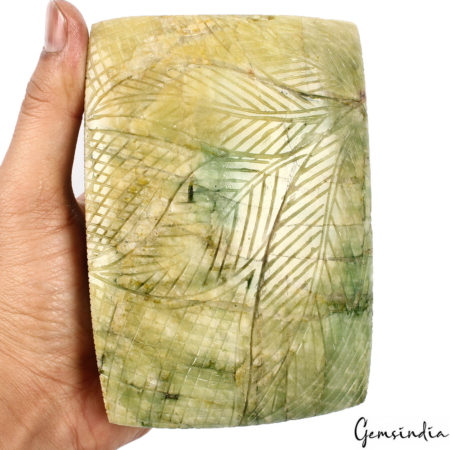 11000 Cts Natural Brazilian Emerald Cushion Carving Masterpiece Museum Size Gem