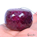 Jumbo Size 380Ct Natural Red Ruby Gemstone 38mm Round Checker Cut Certified Bead