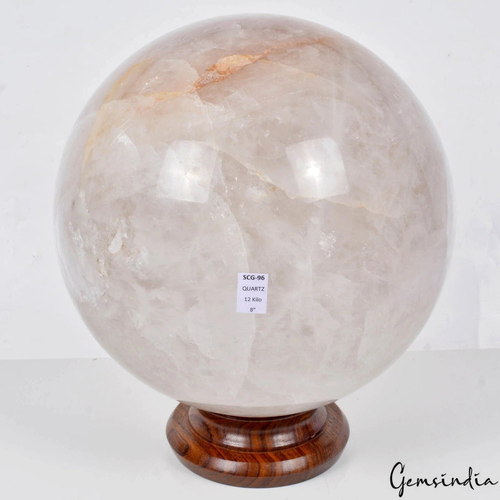 12Kilo Natural Gemstone Healing Enhance Fire Quartz Sphere Meditation Home Decor