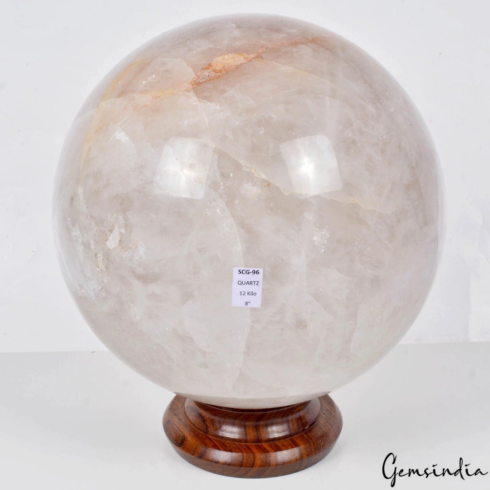 12Kilo Natural Gemstone Healing Enhance Fire Quartz Sphere Meditation Home Decor
