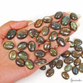 600 Ct/53 Pcs Natural Untreated Multi Shine Labradorite Oval Cab Gems For Jewelr