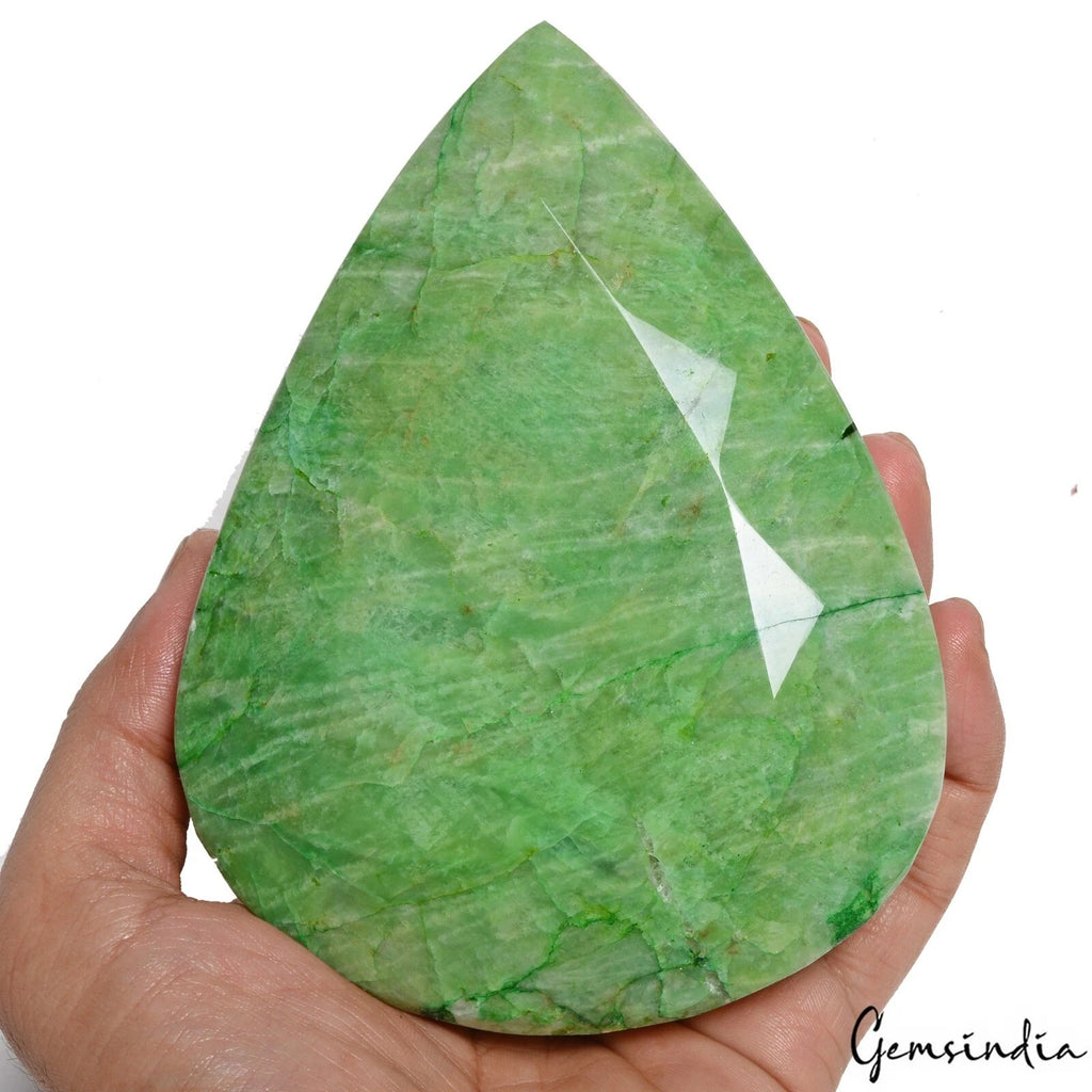 Emerald Loose Gemstone, Pear Cut, Color Enhanced — 138x103x45 mm, 4400 Ct, Brazil