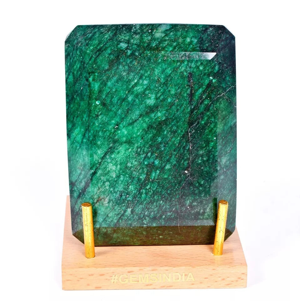 Emerald Loose Gemstone, Color Enhanced, Green — 95x72x60 mm, 3780 Ct, Brazil