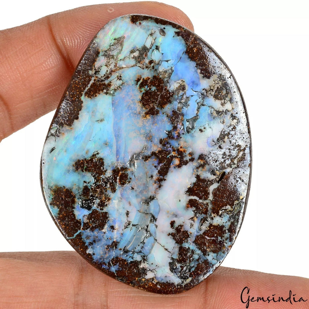 155+Ct Natural Untreated Australian Boulder Opal Fancy Cab Loose Gem For Pendant