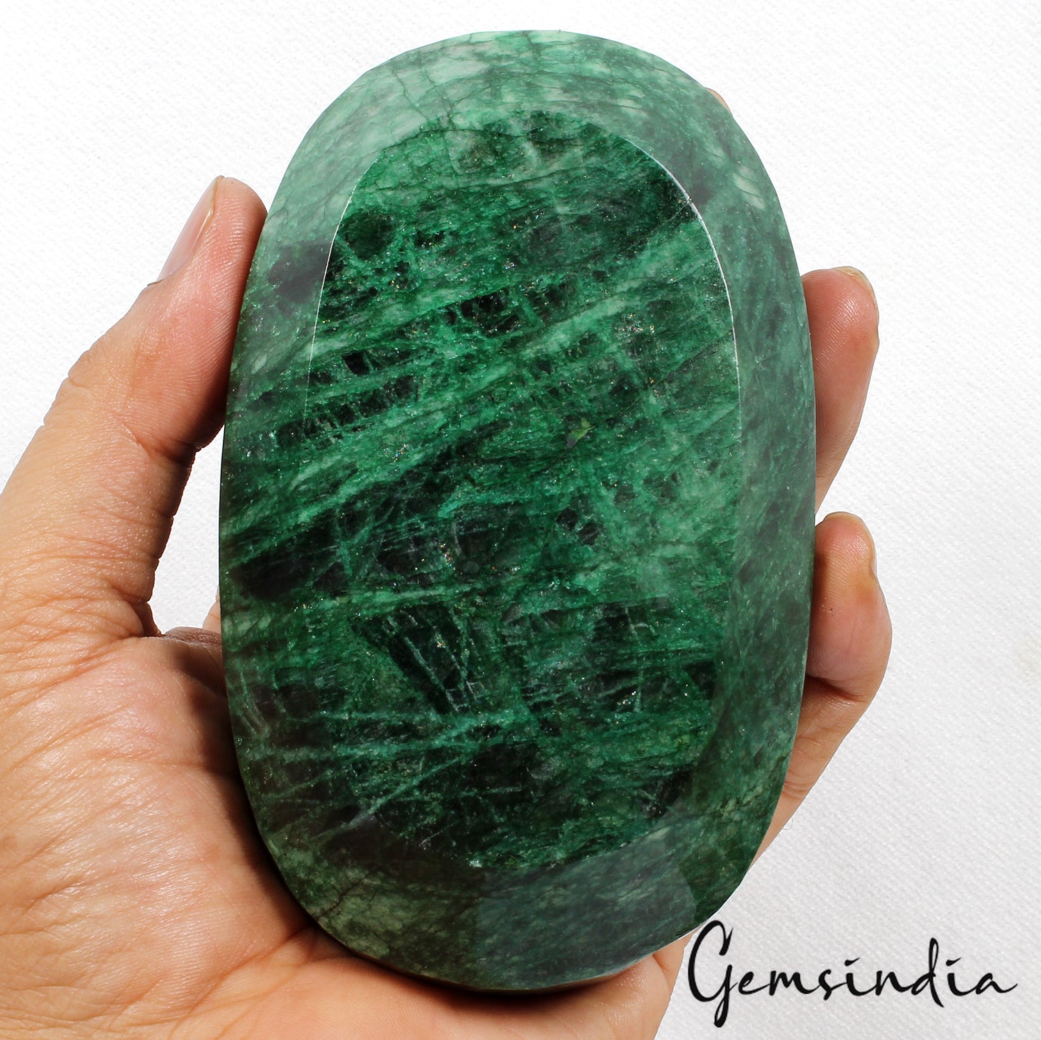 3700 Carat Natural Huge Green Emerald Earth-Mined Museum Size Oval Cut Gemstone