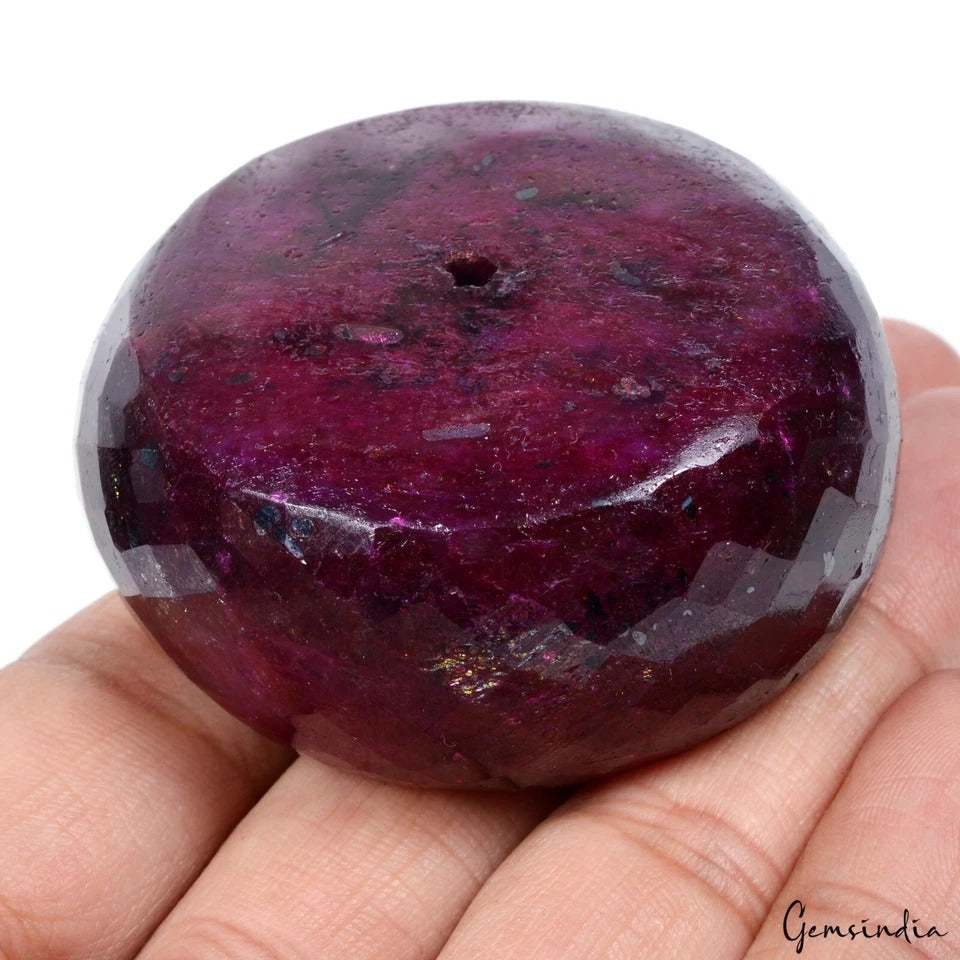 1000 Ct Natural Earth Mined Red Ruby Super Huge Round Drilled Bead Gemstone~53mm