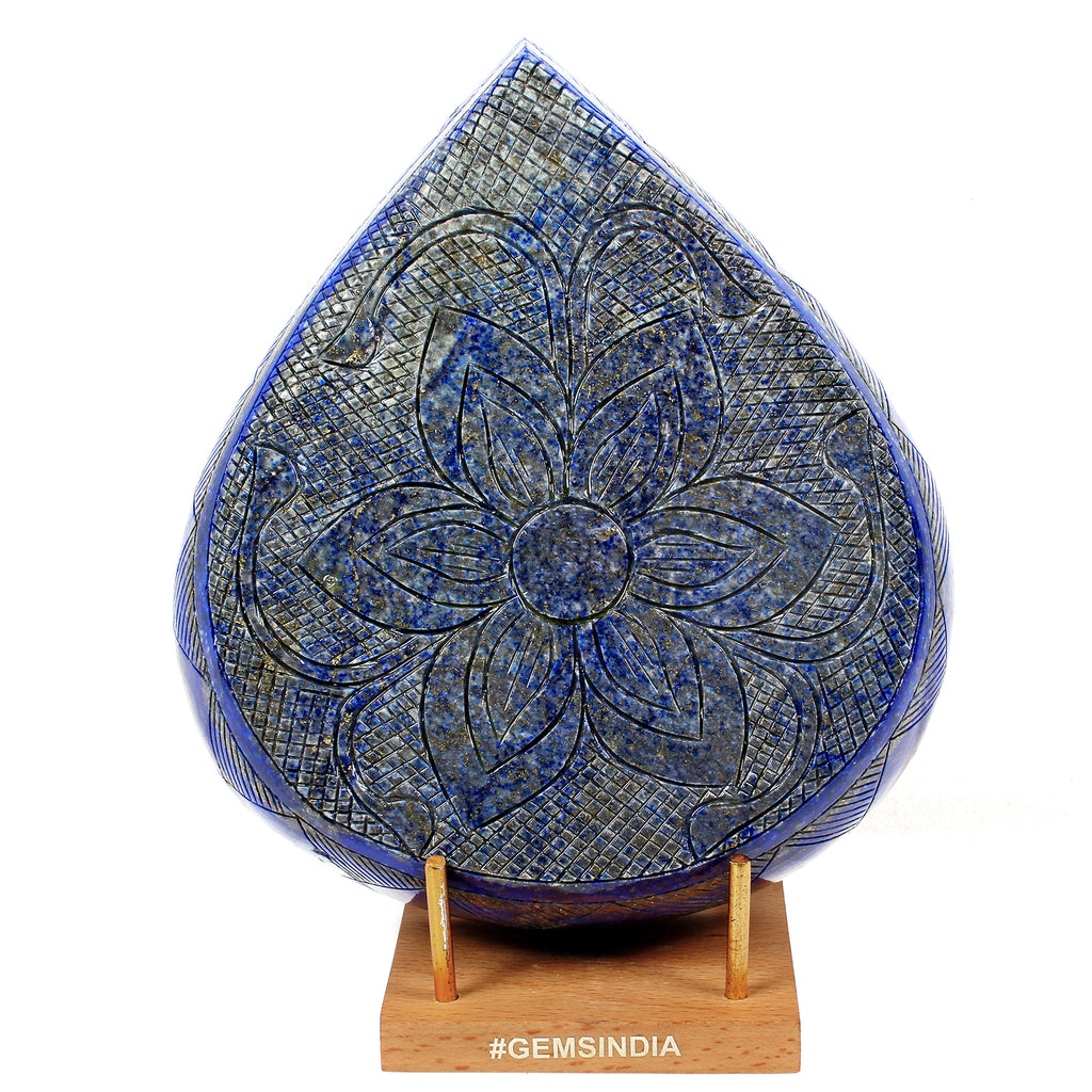 Lapis Lazuli Carving, Pear Carved, Color Enhanced — 175x149x56mm, 2.95 Kg (14755 Ct), Afghanistan