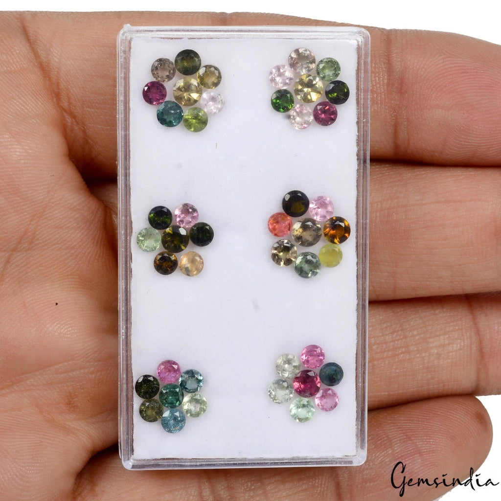 Tourmaline Lot, Loose Gemstone — 45 Pieces, 2.5mm, 5.80 Ct