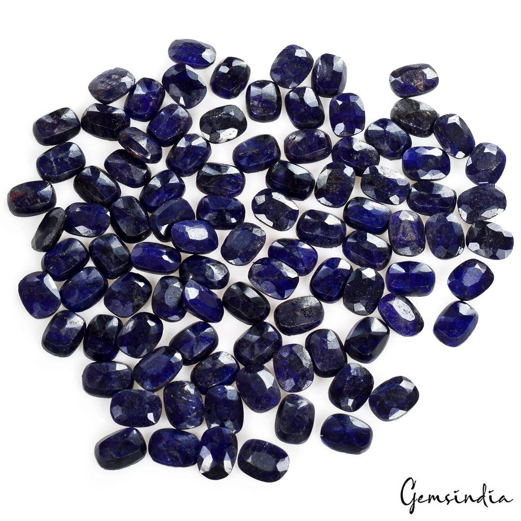 Blue Sapphire Lot, Loose Gemstone, Color Enhanced — 92 Pieces, 8mm, 161.50 Ct, Madagascar