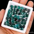 Certified 50 Pcs Natural Green Zambian Emerald Cushion Cut Loose 8x6mm Gemstones