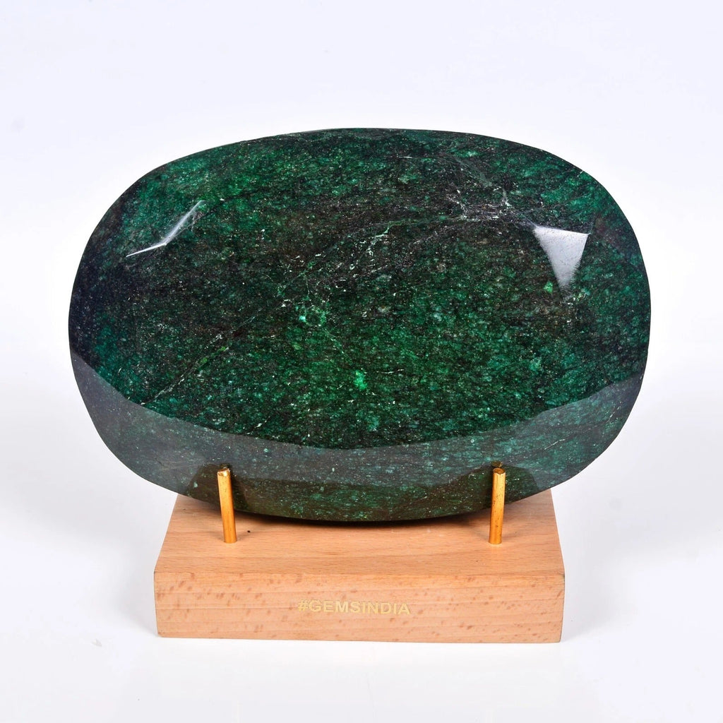 3.5 Kg Natural HUGE Green Brazilian Emerald Certified Treated Oval Cut Gemstone