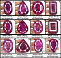 1.8 Kg/12 Pcs Natural Madagascar Pink Red Ruby Mixed Cut Wholesale Gemstones Lot