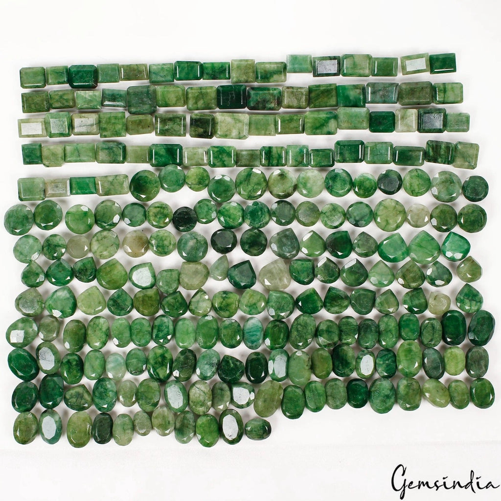 6100 Cts Natural Brazilian Emerald 15-26mm Mix Cut Loose Gemstones Wholesale Lot