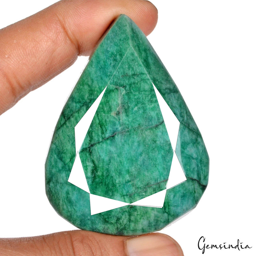 520 Cts Natural Green Blue Brazilian Emerald Pear Cut Loose Earth Mined Huge Gem