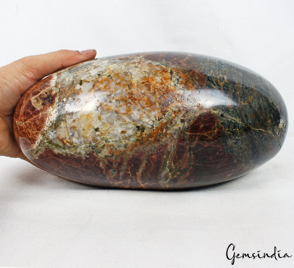 10 Kilo Large Natural Garnet Gemstone Egg Shape Crystal Healing Mineral Specimen