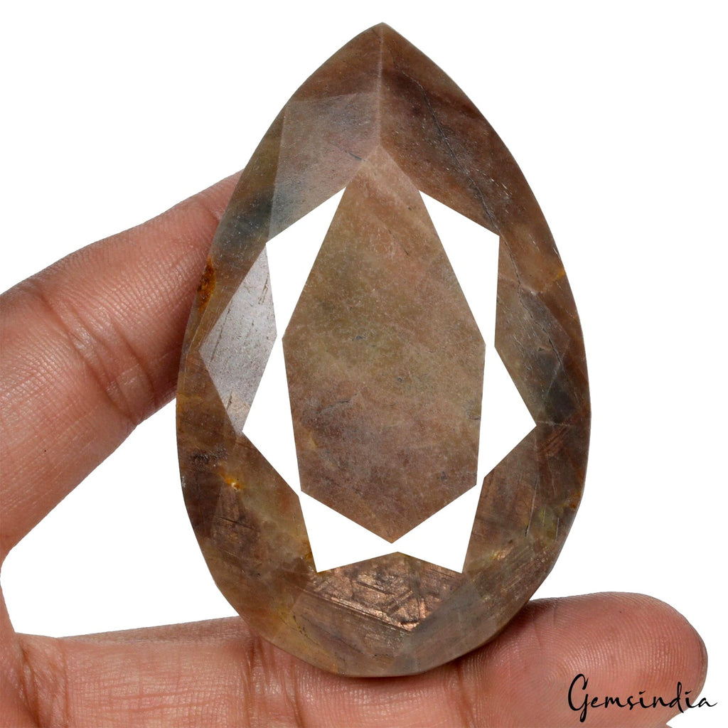 860 Cts Natural Brown Sapphire Pear Cut Loose Madagascar Untreated Huge Gemstone