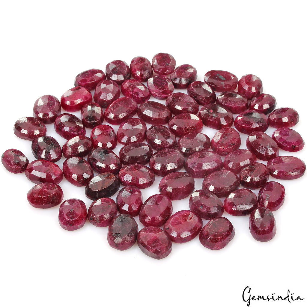 1000 Ct/61 Pc ~Natural Red Ruby Oval Cut Loose 14-18mm Gemstones Lot ~Madagascar