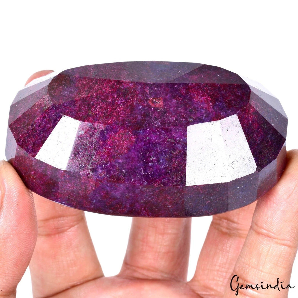 Large Natural Oval Cut Red Ruby 1470 Ct Faceted Huge Loose Treated Gemstone