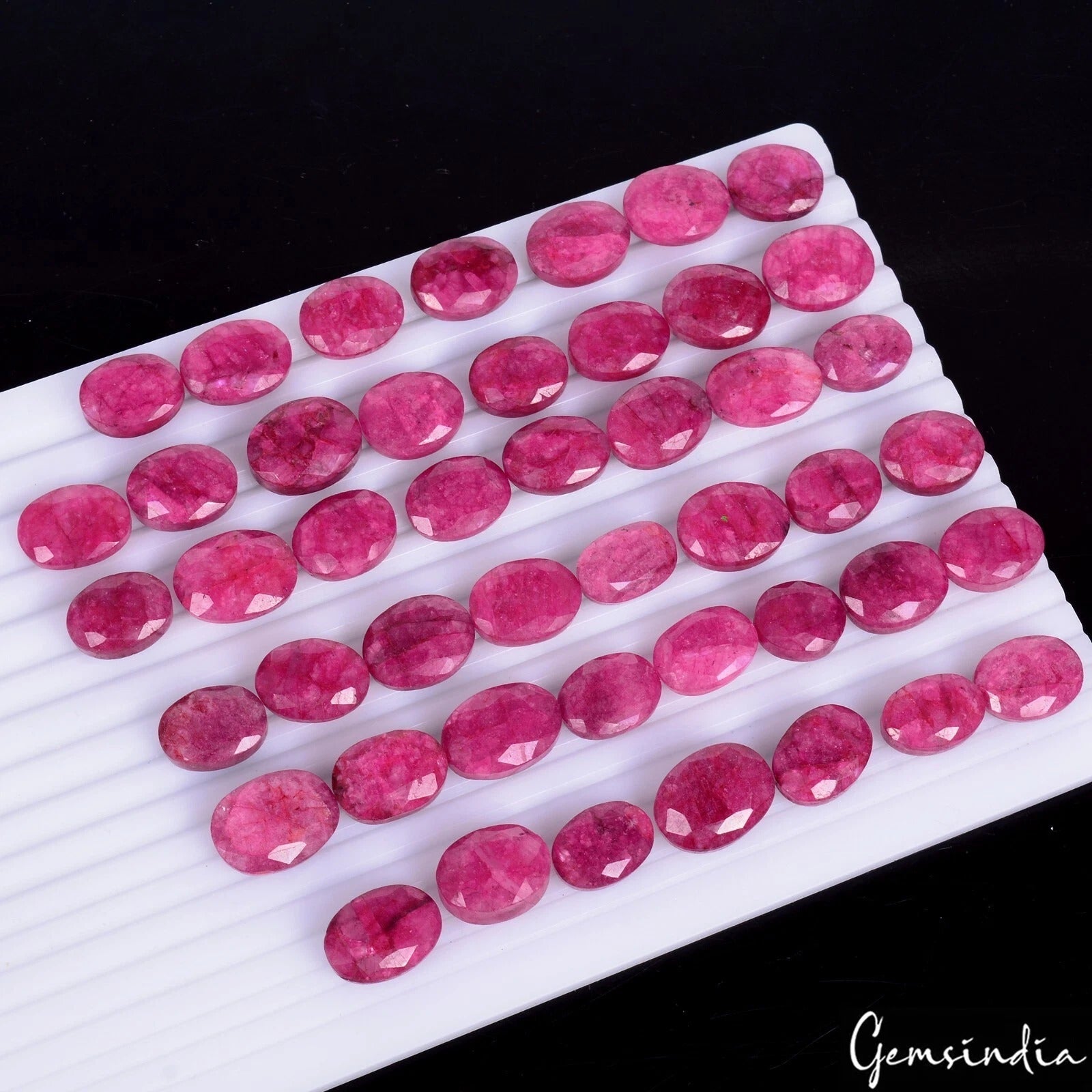 46 Pcs Natural USA Pink Beryl Bixbite Oval Cut Loose Jewelry Gemstones Lot~700Ct
