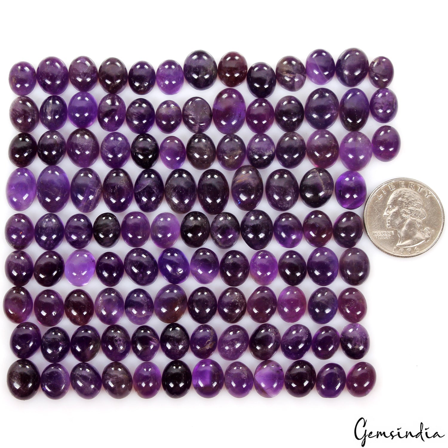 500 Cts Natural Purple Amethyst Oval Cabochon Loose Polished 9mm-14mm Gemstones