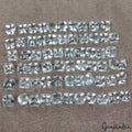 Certified 5mm Cushion Cut Natural Blue Aquamarine Unheated Loose Gemstones~ 64Pc
