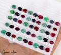 191.90Ct/45Pc Natural Multi Gems Emerald Ruby Sapphire Oval Cut Gems For Jewelry