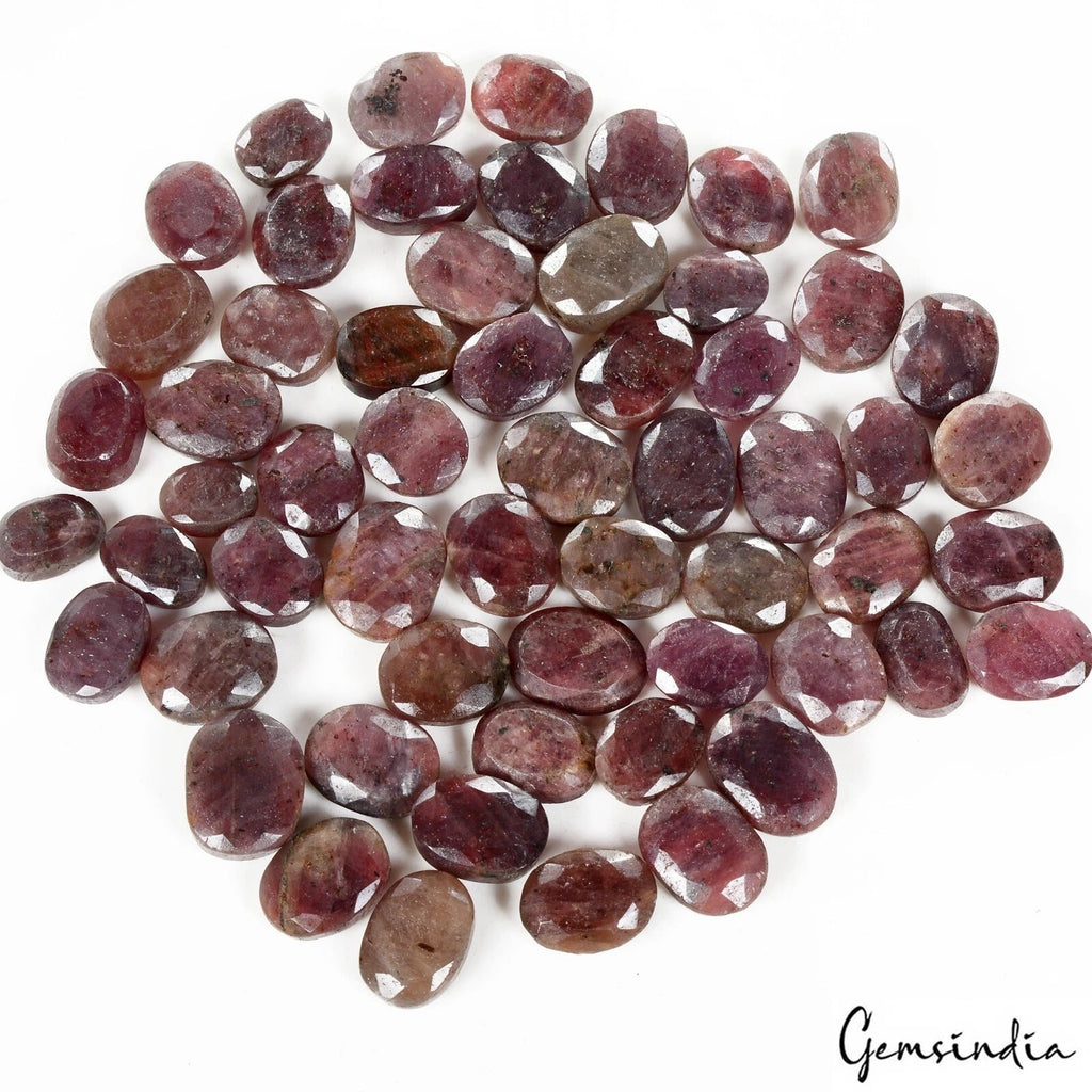 870Ct Natural Untreated Red Ruby Oval Cut Loose Madagascar Gemstones 11-17mm Lot
