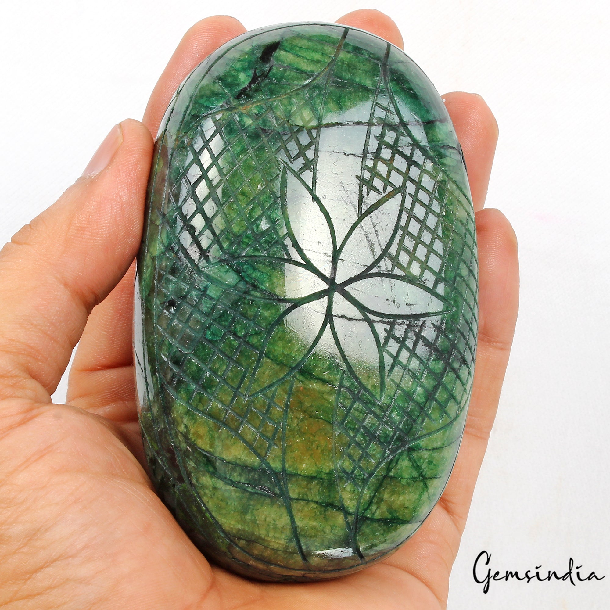 2280 Cts Natural Brazilian Dark Green Emerald Oval Carving Huge Earth Mined Gem