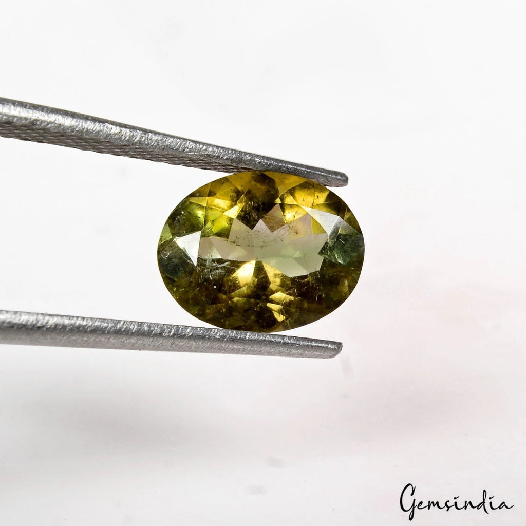 Certified 2.60 Cts Natural Untreated Olive Green Tourmaline Oval Precious Gem