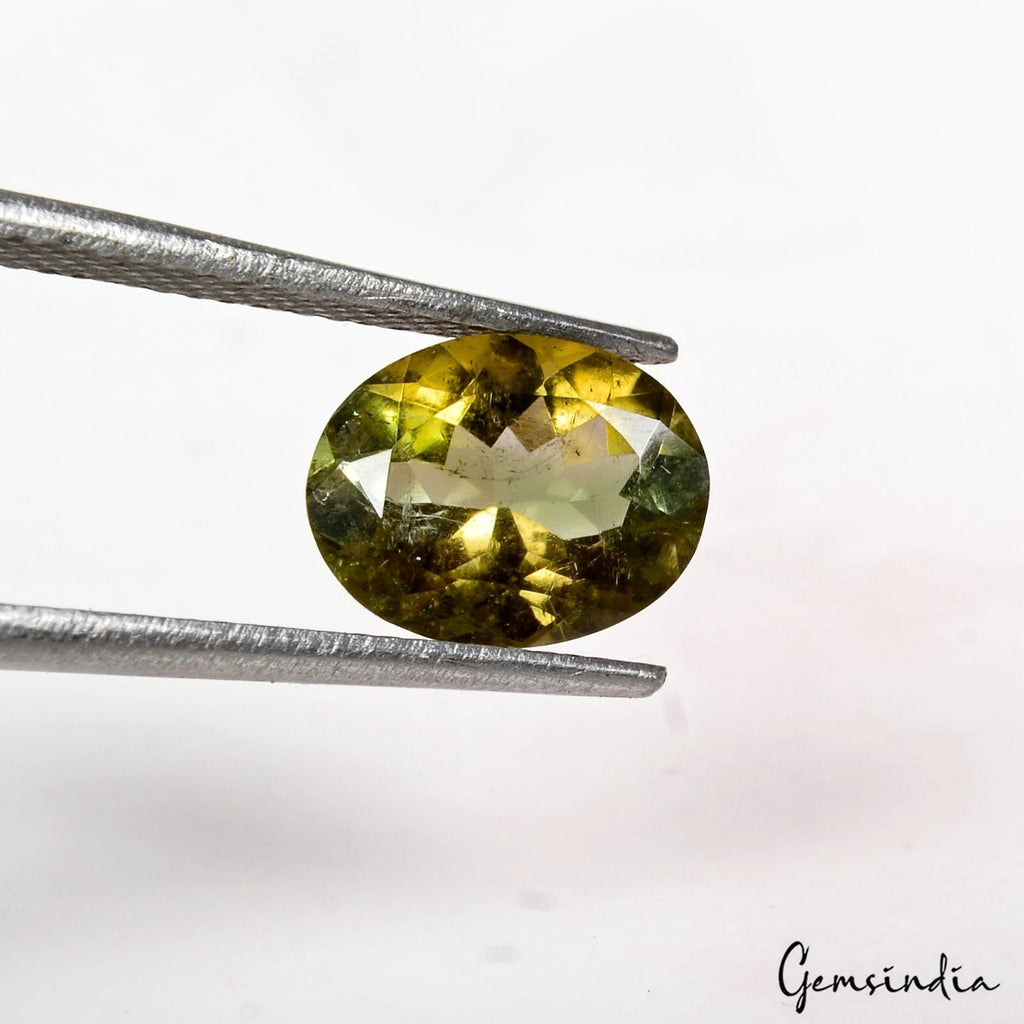 Green Tourmaline Loose Gemstone, Oval Cut Country of, Untreated — 10x8x5mm, 2.60 Ct, Mozambique