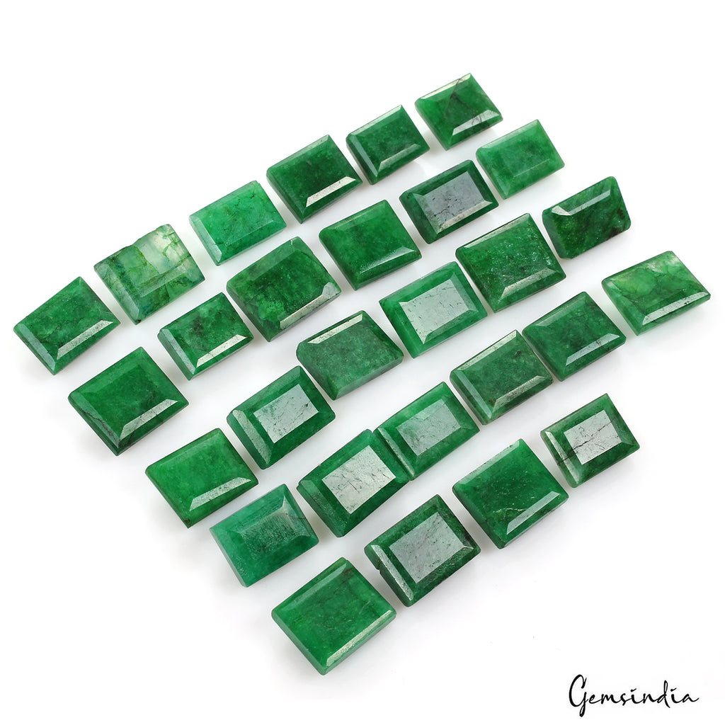 Brazilian Emerald Lot, Loose Gemstone, Color Enhanced, Green — 28 Pieces, 15mm to 19mm, 500 Ct, Brazil