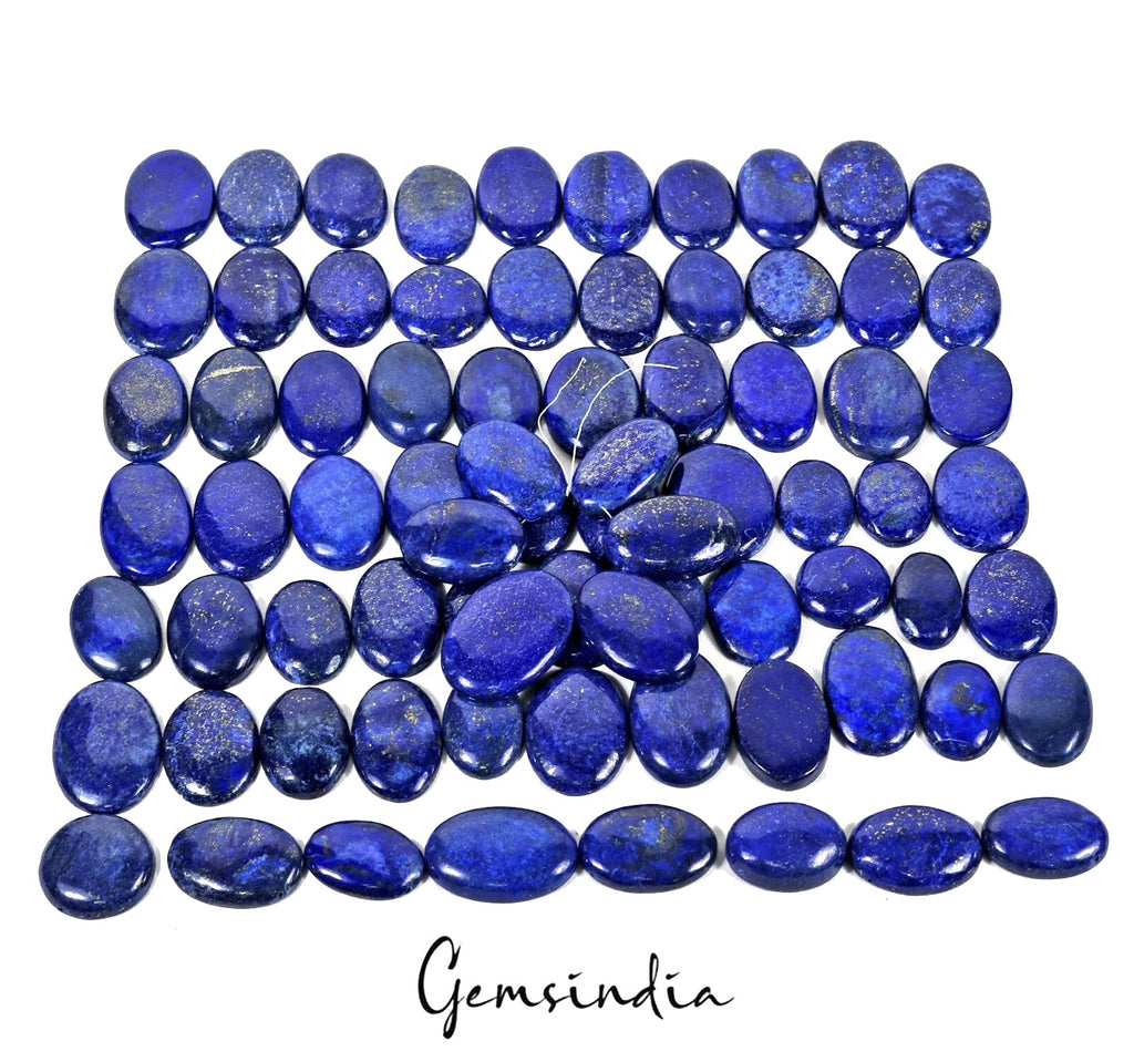 Bulk Lot 5000 Cts Natural Blue Lapiz Lazuli Oval Cabochon Drilled Bead Gemstones