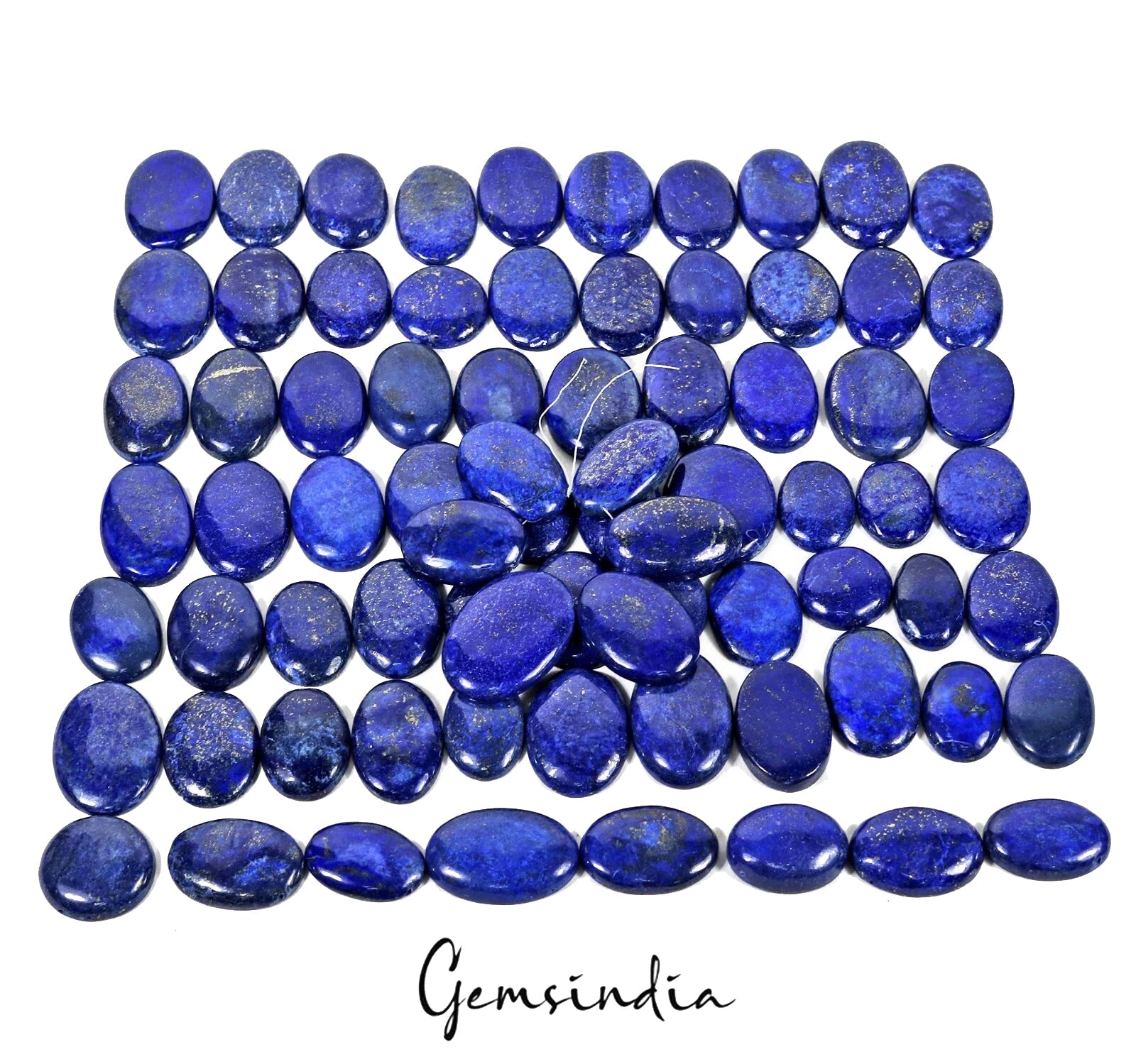 Bulk Lot 5000 Cts Natural Blue Lapiz Lazuli Oval Cabochon Drilled Bead Gemstones