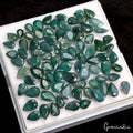 Natural 176Ct/85Pc Natural Colombian Green Blue Emerald Pear Cut Loose Gemstones