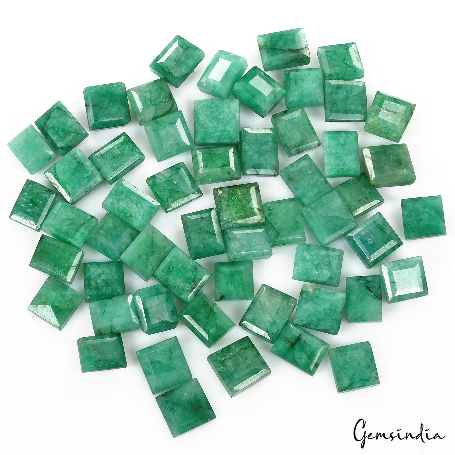 Certified 800 Cts/55 Pcs Natural Green Brazilian Green Emerald Baguette Cut Gems
