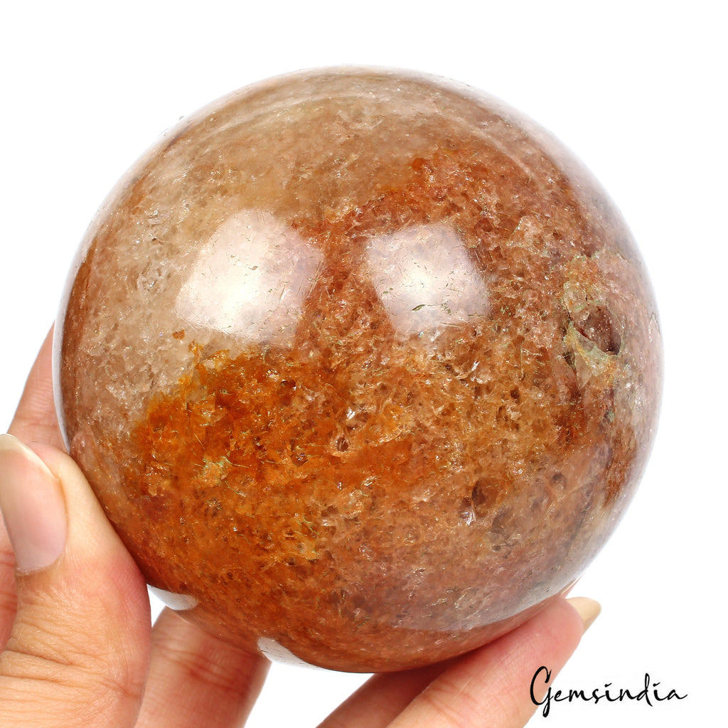 Natural Untreated Orange Aventurine 3100 Ct Healing Crystal Mineral Sphere Ball
