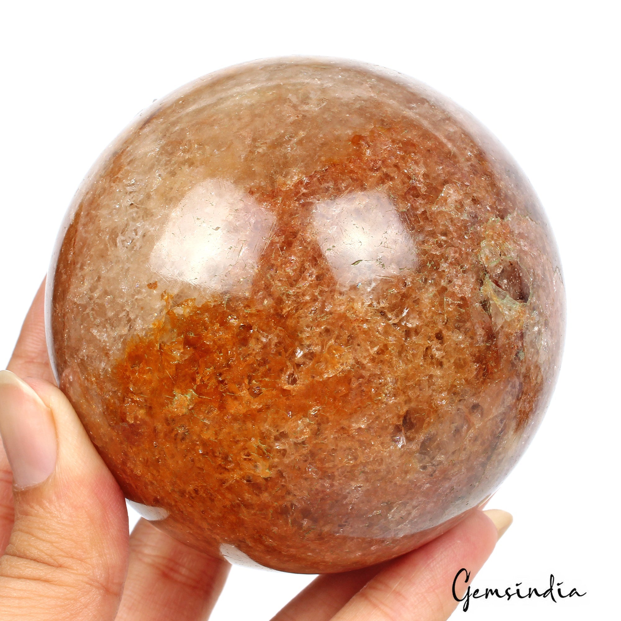 Natural Untreated Orange Aventurine 3100 Ct Healing Crystal Mineral Sphere Ball