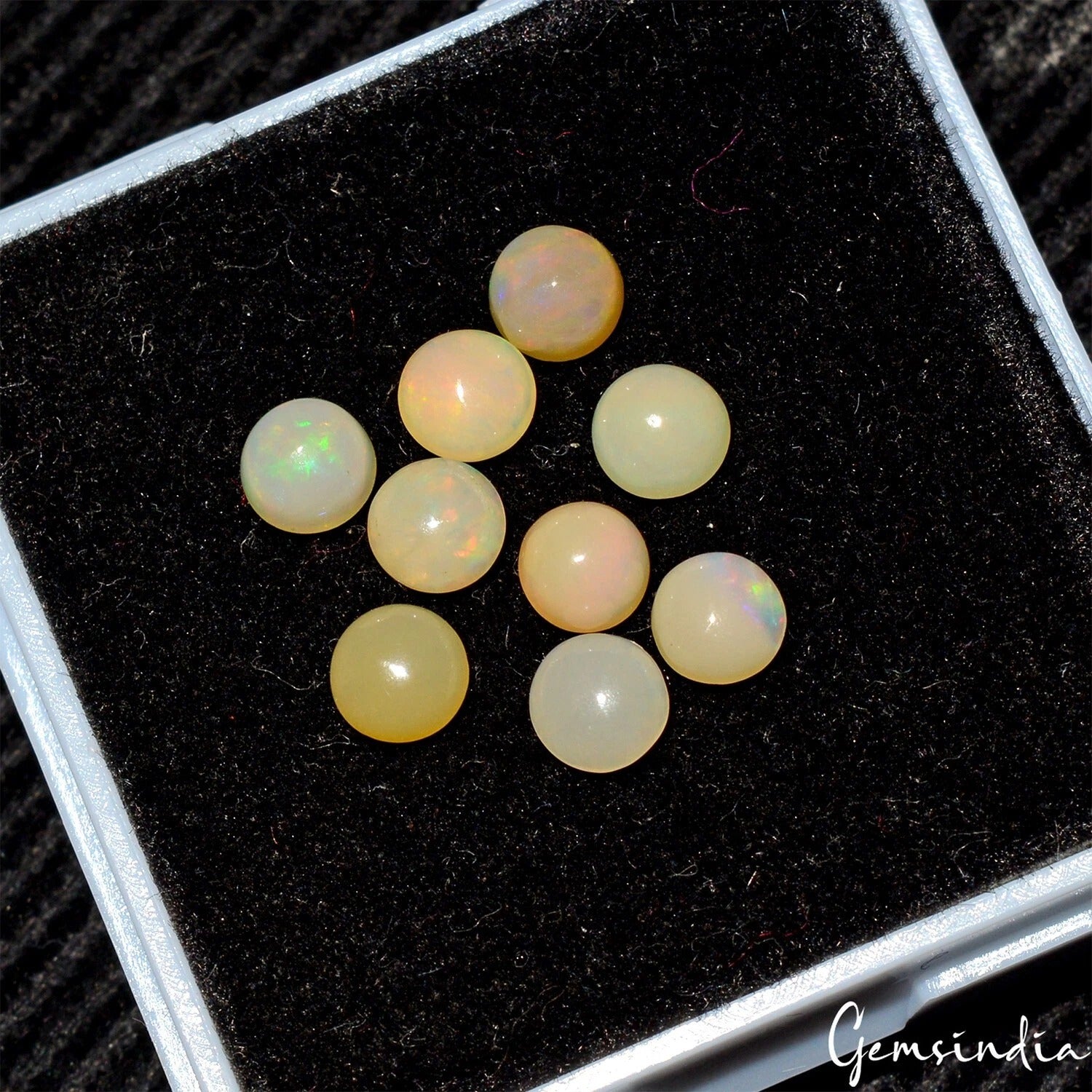 Australian Opal Lot, Loose Gemstone, Untreated — 9 Pieces, 4mm, 3.40 Ct, Australia