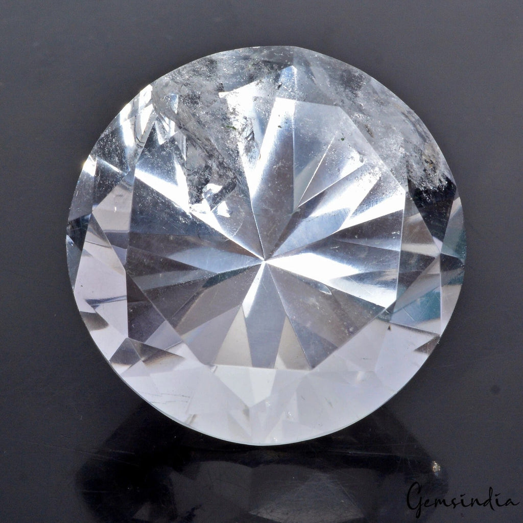 180.40 Cts Perfect Diamond Cut Eye Clean White Crystal Quartz Mineral Rare Gem