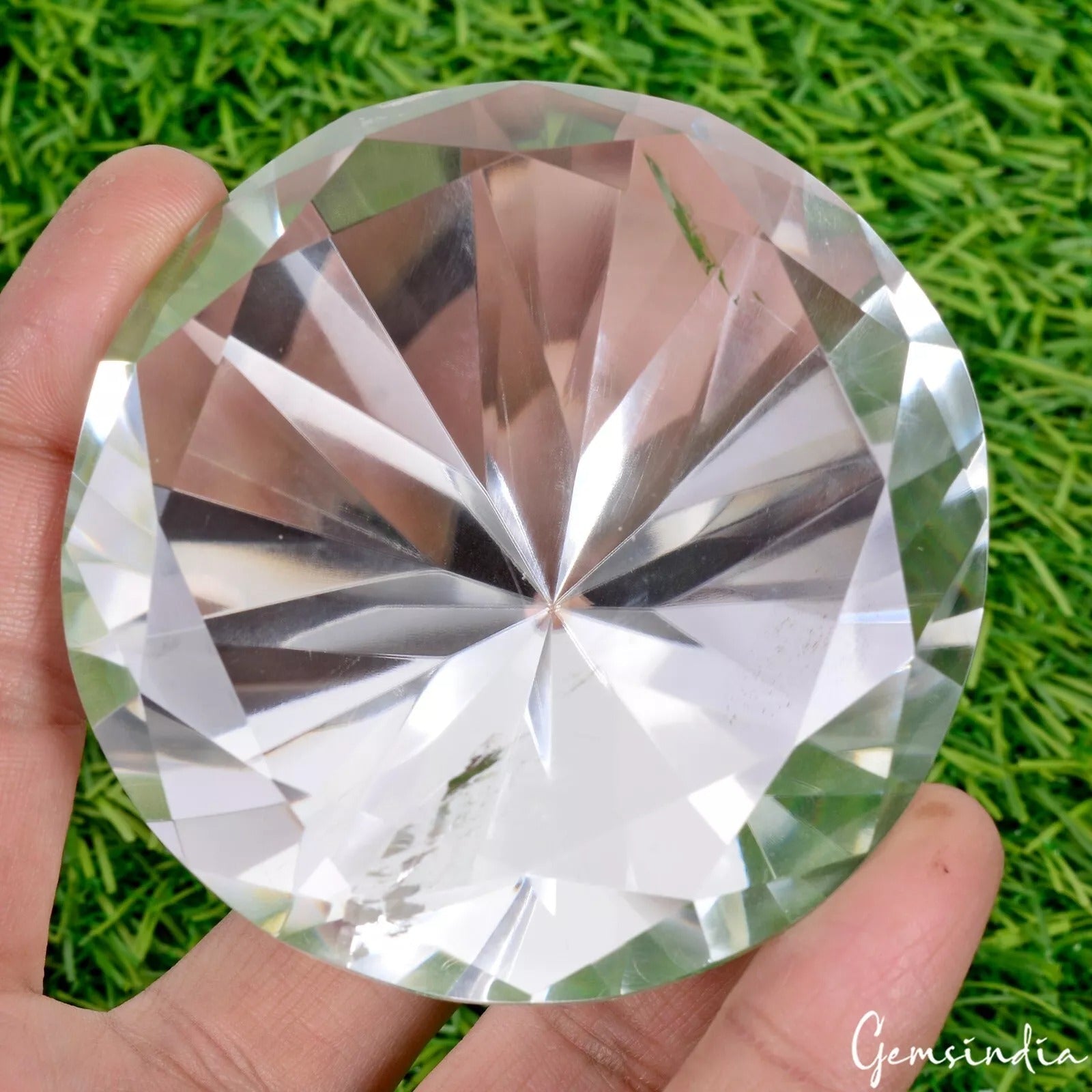 IGL&I Certif1ed 1430 Cts Natural Crystal White Quartz Round Diamond Cut Huge Gem
